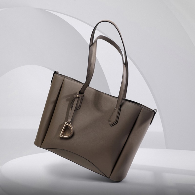 Leather tote bag women's luxury high sense shoulder bag